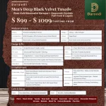 Men’s Deep Black Velvet Tuxedo