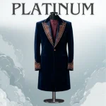 Men’s Midnight Navy Velvet Duster Coat