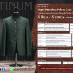Men’s Premium Prince Coat Quality Fabric