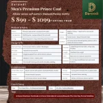 Men’s Premium Prince Coat Quality Fabric