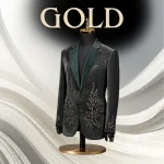 Men’s Warm Taupe Silk Velvet Blazer