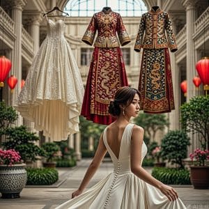 wedding dress gracefully